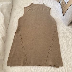 aritzia side slit turtleneck tank sweater top
